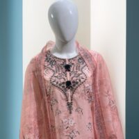 3 PC Embroidered Khadi (Pret) - Image 3