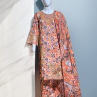 3 PC Embroidered Khadi (Pret) - Image 4