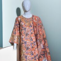3 PC Embroidered Khadi (Pret) - Image 3