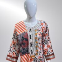 3 PC Schiffli Embroidered Lawn Suit (Pret) - Image 2