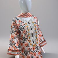 3 PC Schiffli Embroidered Lawn Suit (Pret) - Image 3