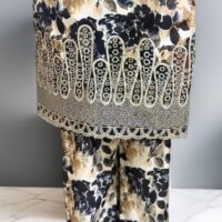 3 PC Boring Embroidered Slub Lawn (Pret) - Image 3