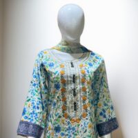 3 PC Schiffli Embroidered Lawn Suit (Pret) - Image 3