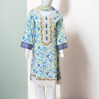 3 PC Schiffli Embroidered Lawn Suit (Pret) - Image 2