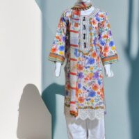 3 PC Schiffli Embroidered Lawn (Pret) - Image 3