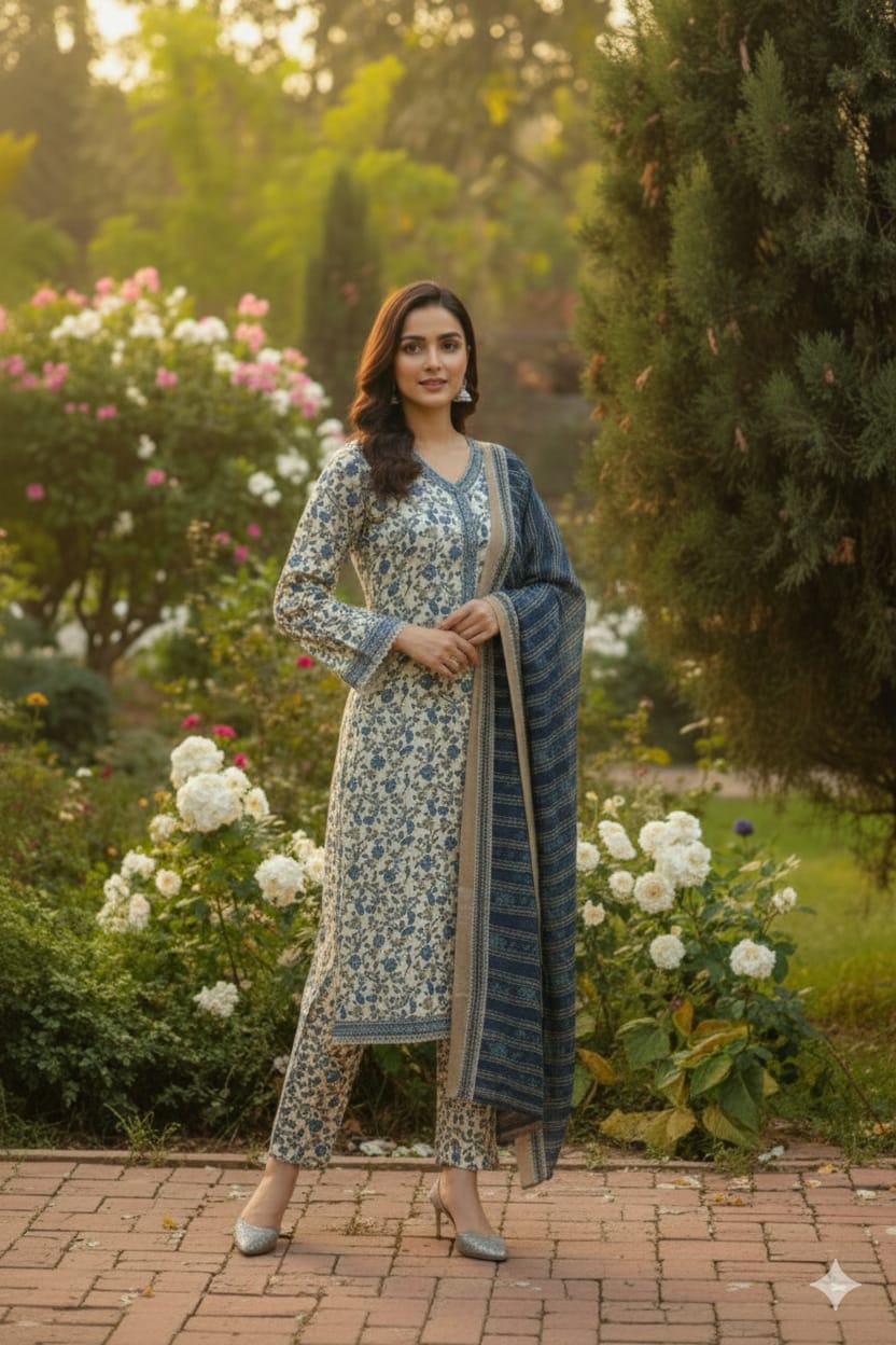 3 PC Printed Khaddar (Pret)