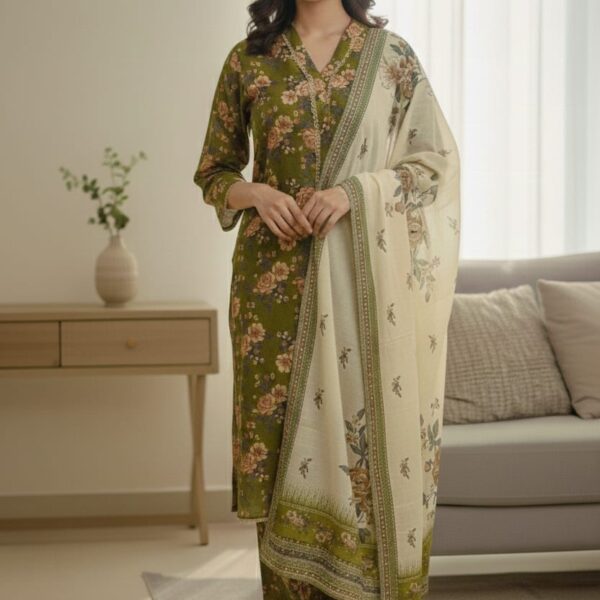 3 PC Printed Khaddar (Pret)