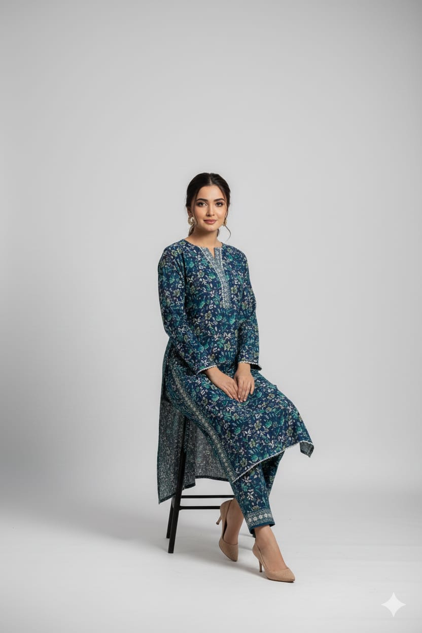 3 PC Printed Khaddar (Pret)