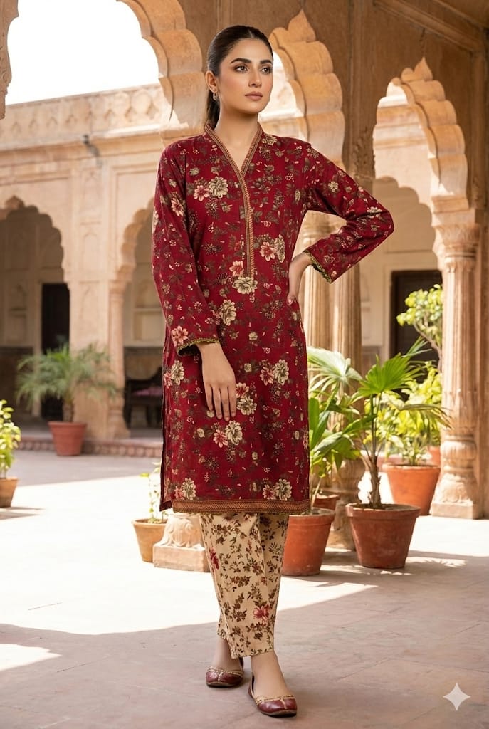 3 PC Printed Khaddar (Pret)