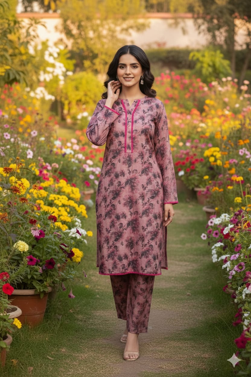 3 Pc Printed Karandi (Pret)