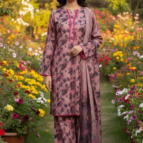 3 Pc Printed Karandi (Pret)