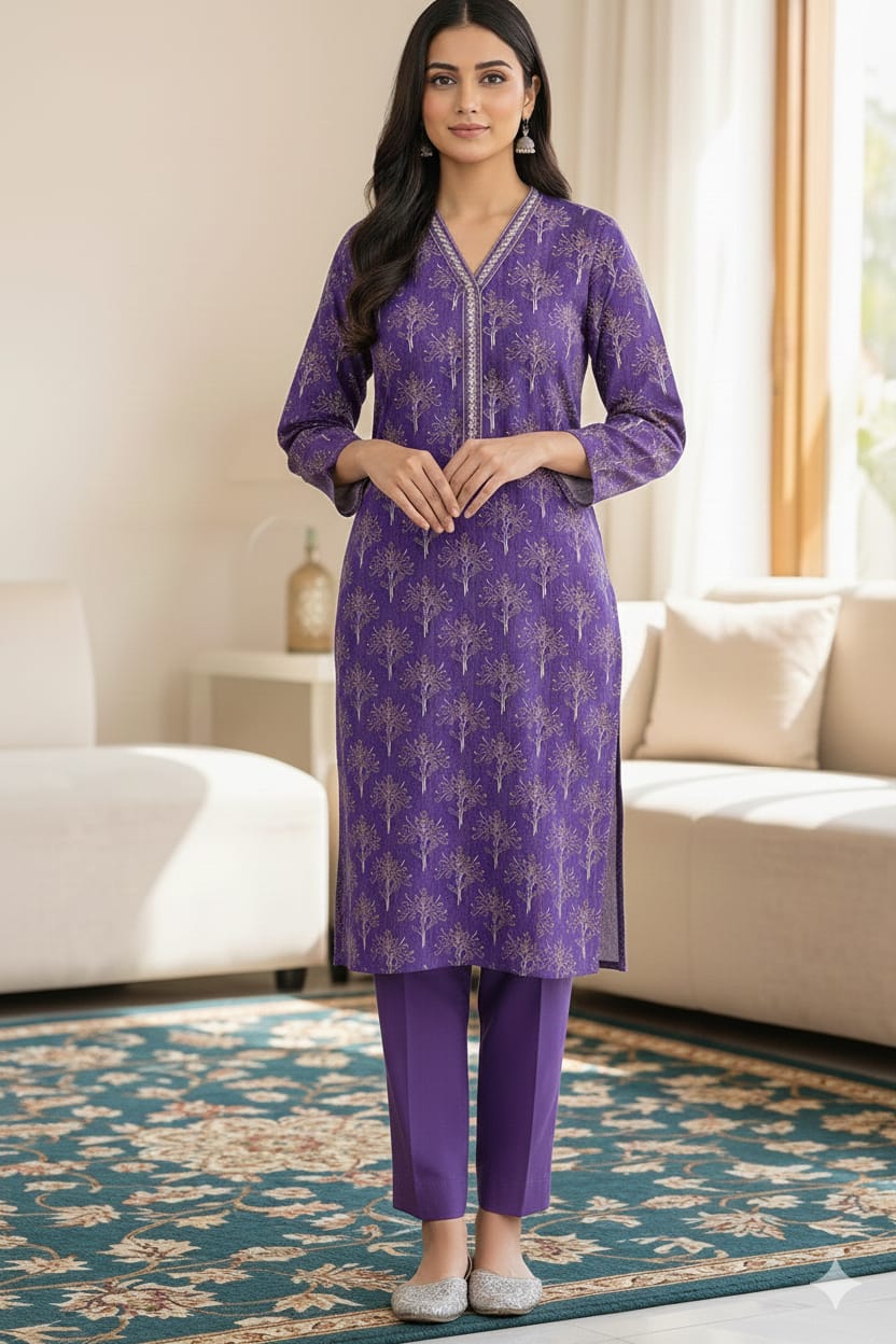 3 PC Printed Khaddar (Pret)