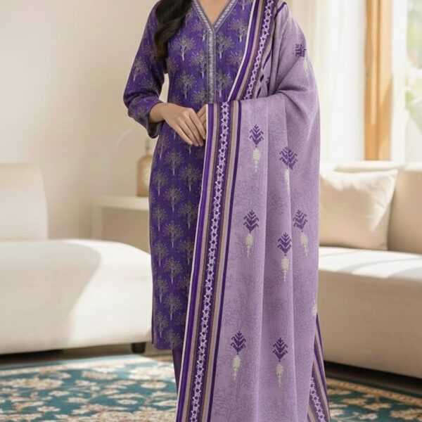 3 PC Printed Khaddar (Pret)