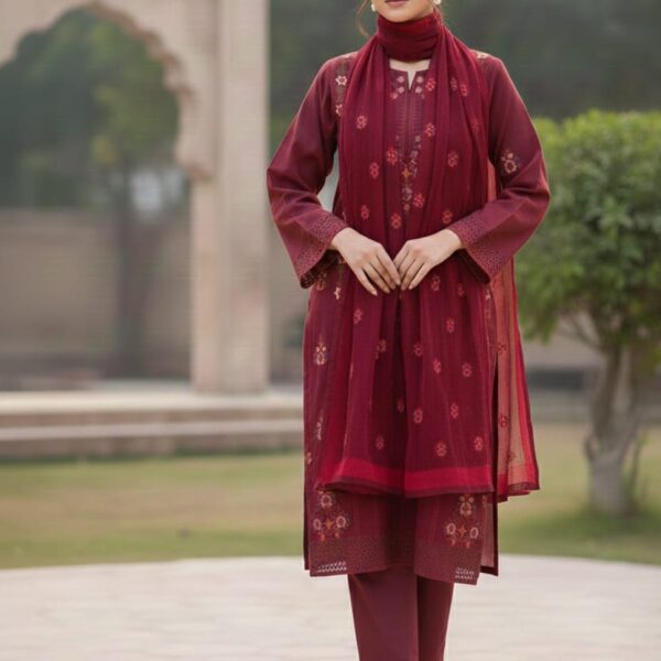 3 Pc Embroidered Cotton (Pret)