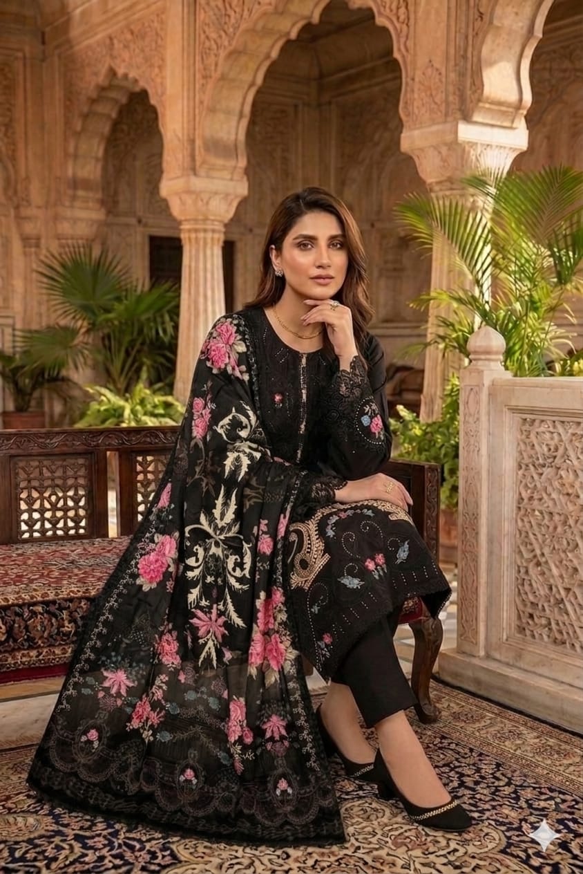 3 Pc Embroidered Lawn (Pret)