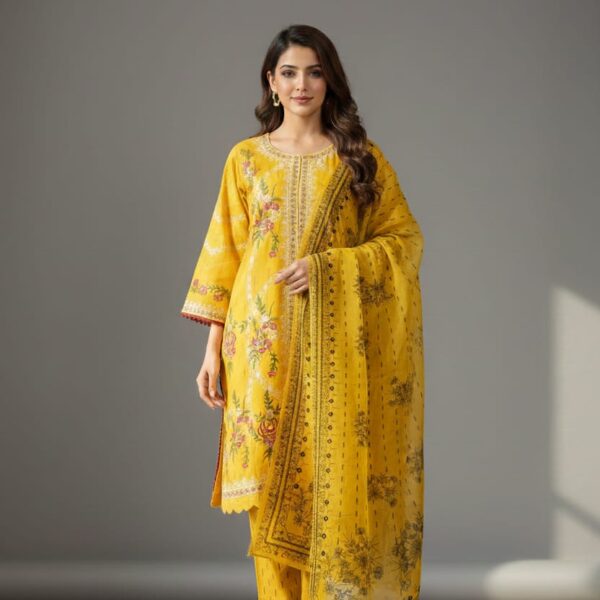 3 Pc Embroidered Lawn (Pret)