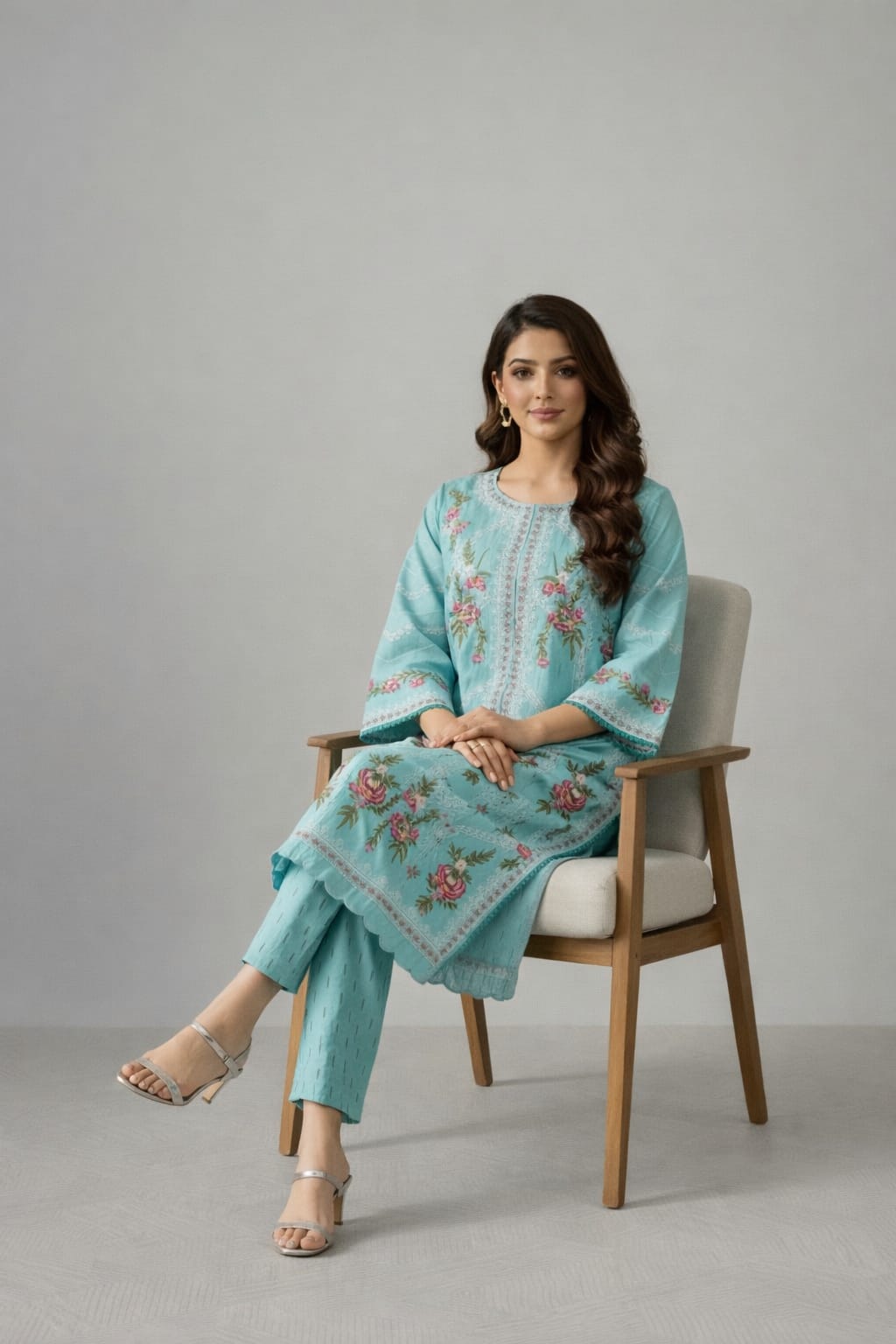 3 Pc Embroidered Lawn (Pret) - Image 4