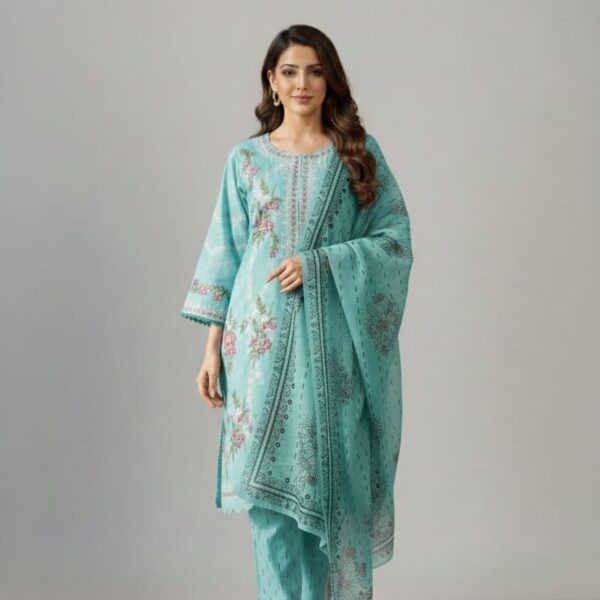 3 Pc Embroidered Lawn (Pret)