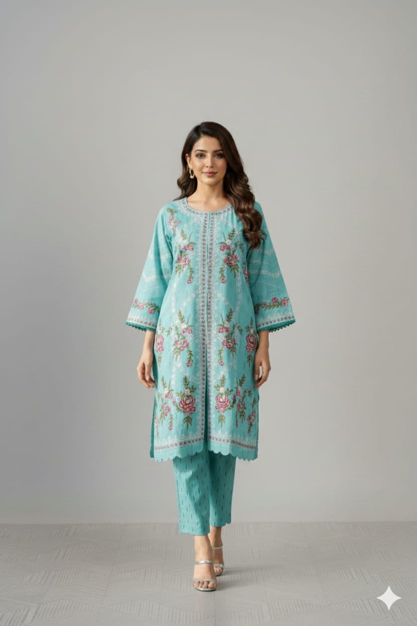 3 Pc Embroidered Lawn (Pret)