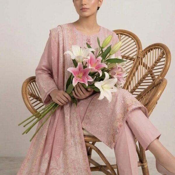 3Pc Embroidered Lawn (Pret)