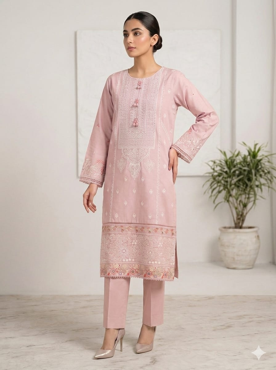 3Pc Embroidered Lawn (Pret)