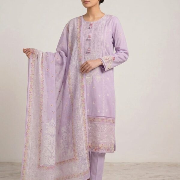 3Pc Embroidered Lawn (Pret)