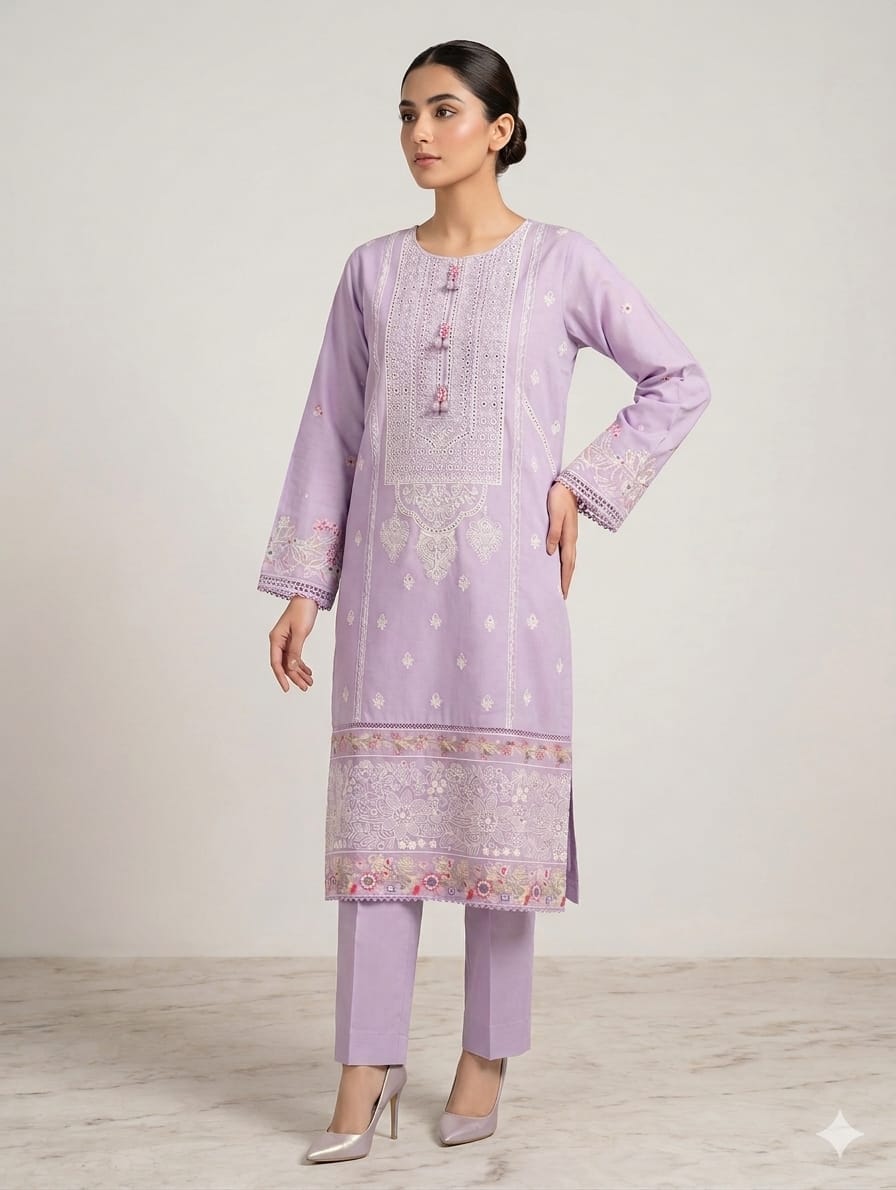 3Pc Embroidered Lawn (Pret)