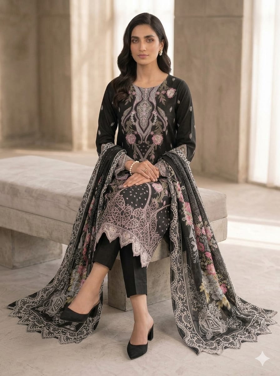 3Pc Embroidered Lawn (Pret) - Image 5