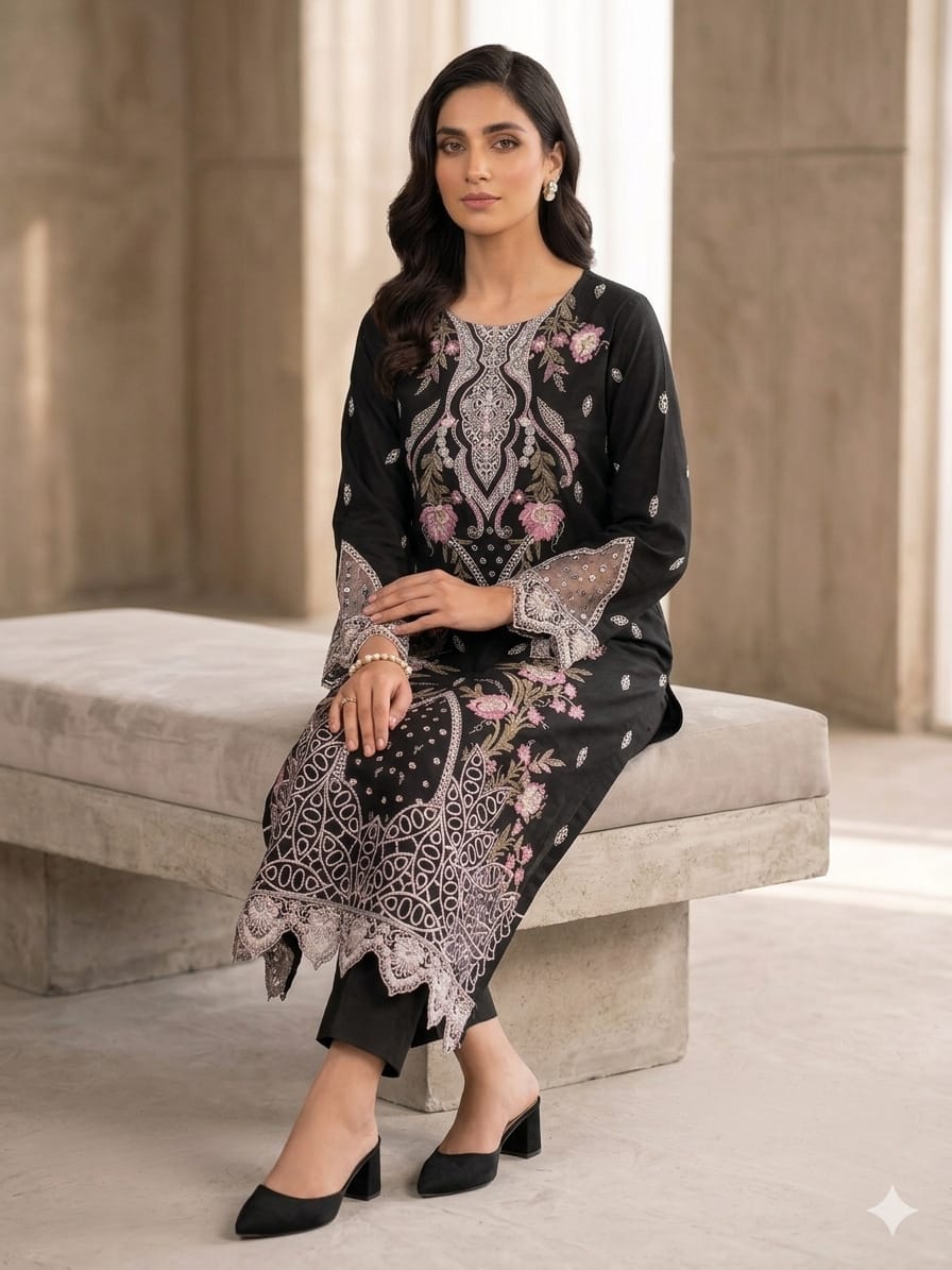 3Pc Embroidered Lawn (Pret) - Image 3