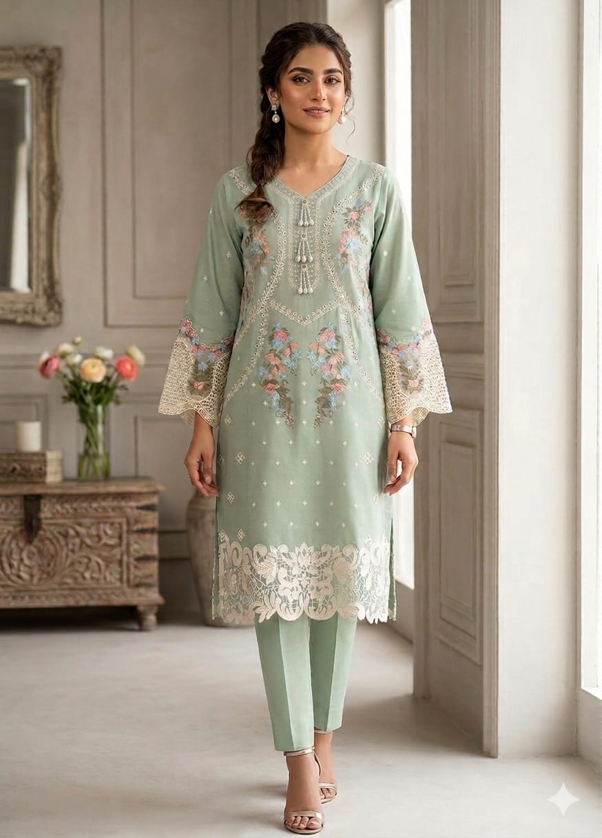 3Pc Embroidered Lawn (Pret) - Image 3