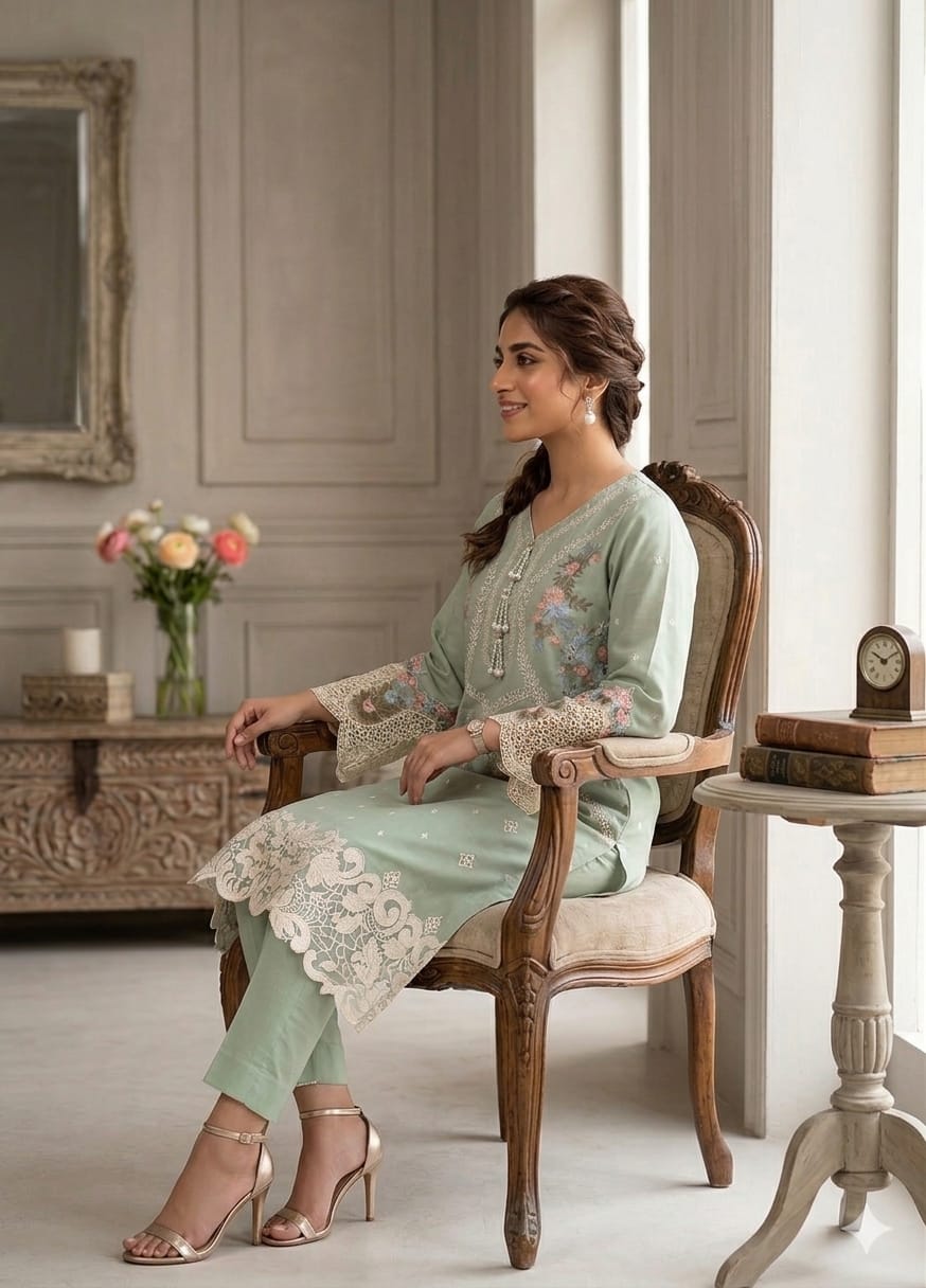3Pc Embroidered Lawn (Pret) - Image 5