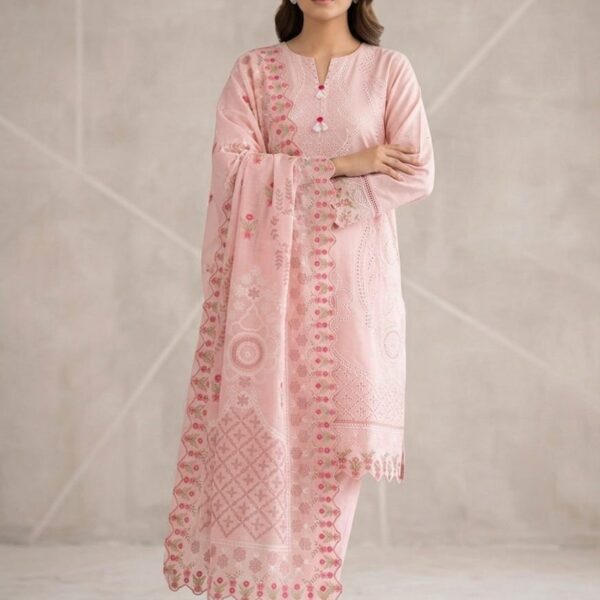 3Pc Embroidered Lawn (Pret)
